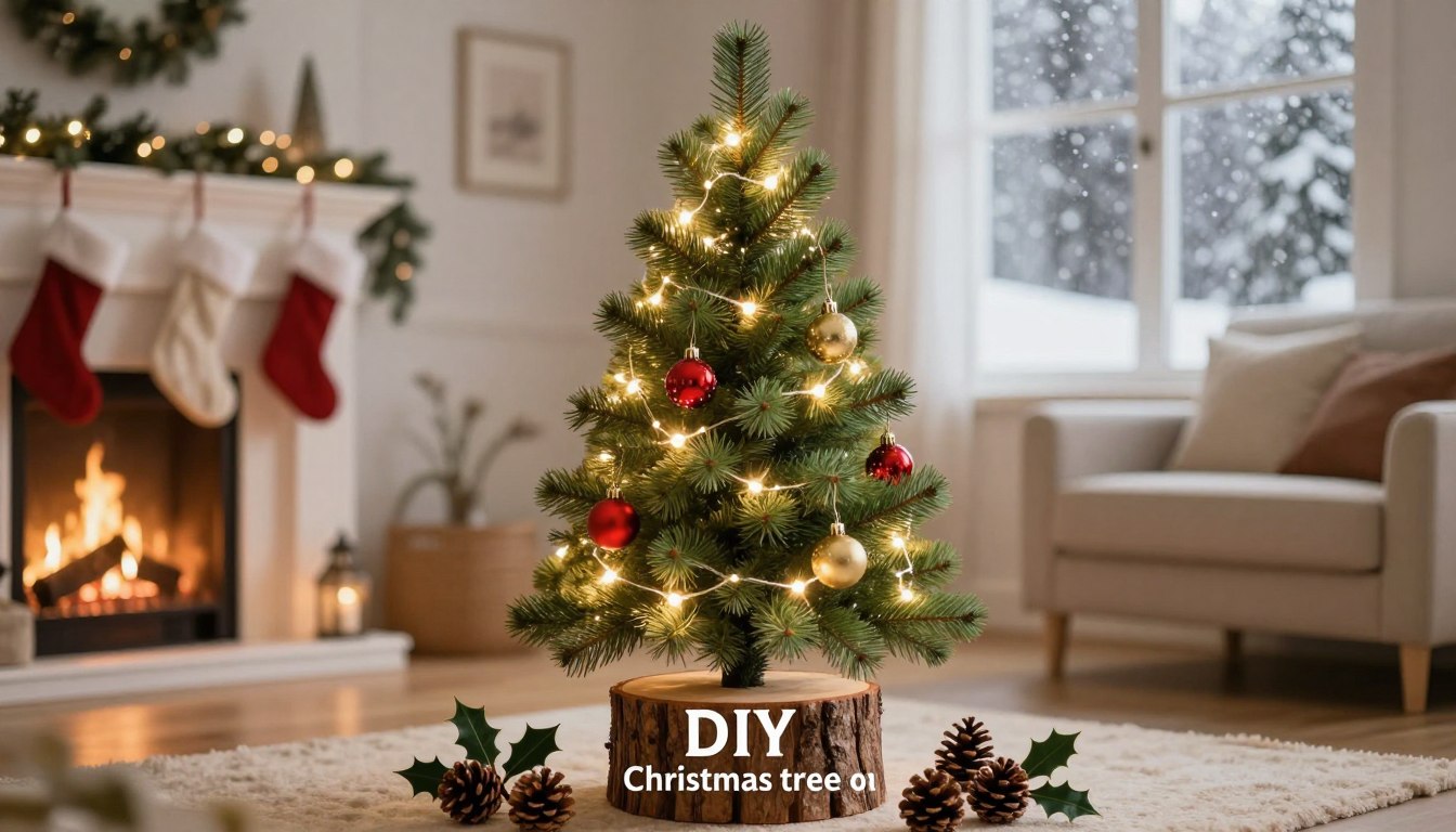 Choinka na pniu DIY