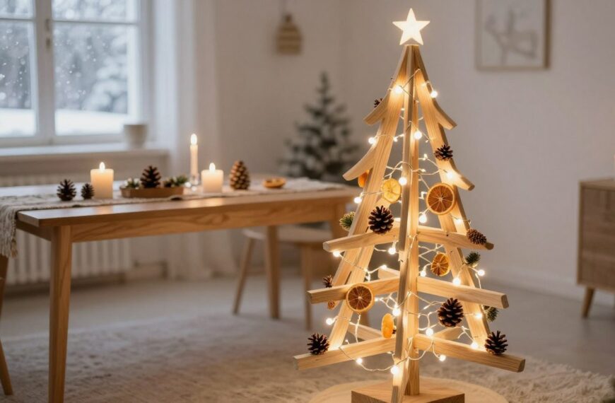Choinka z listewek DIY – minimalistyczna dekoracja świąteczna