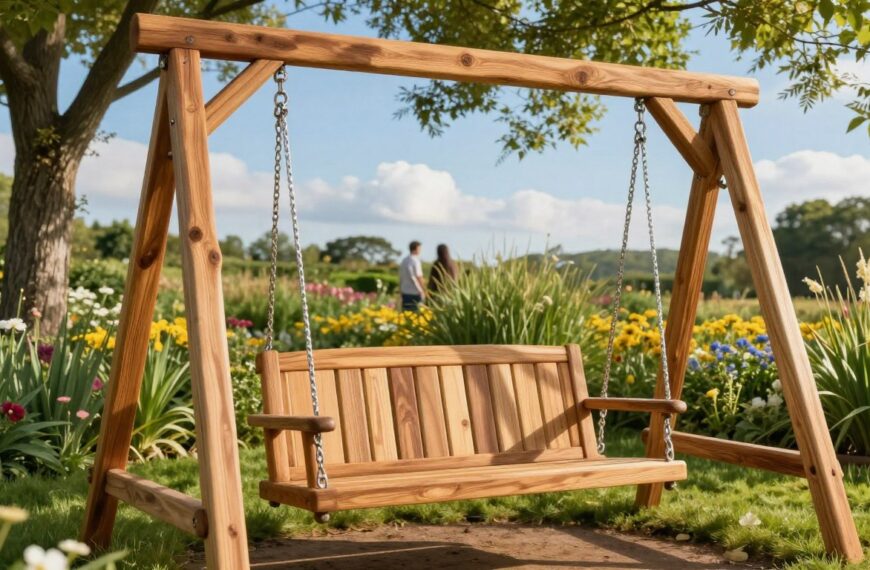 Huśtawka ogrodowa DIY